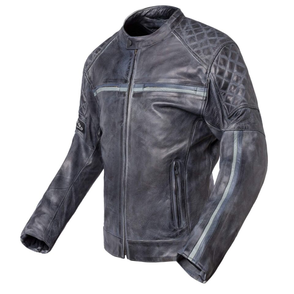 Chaqueta de cuero desgastado estilo vintage, Invictus Dedalo. Protecciones homologadas ECE Chaqueta de moto de cuero vintage Invictus Dedalo