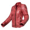 Chaqueta de moto de cuero para chica Invictus Electra Roja chaqueta de moto para mujer