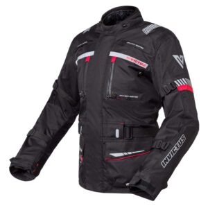 Chaqueta de moto de cordura tricapa roja
