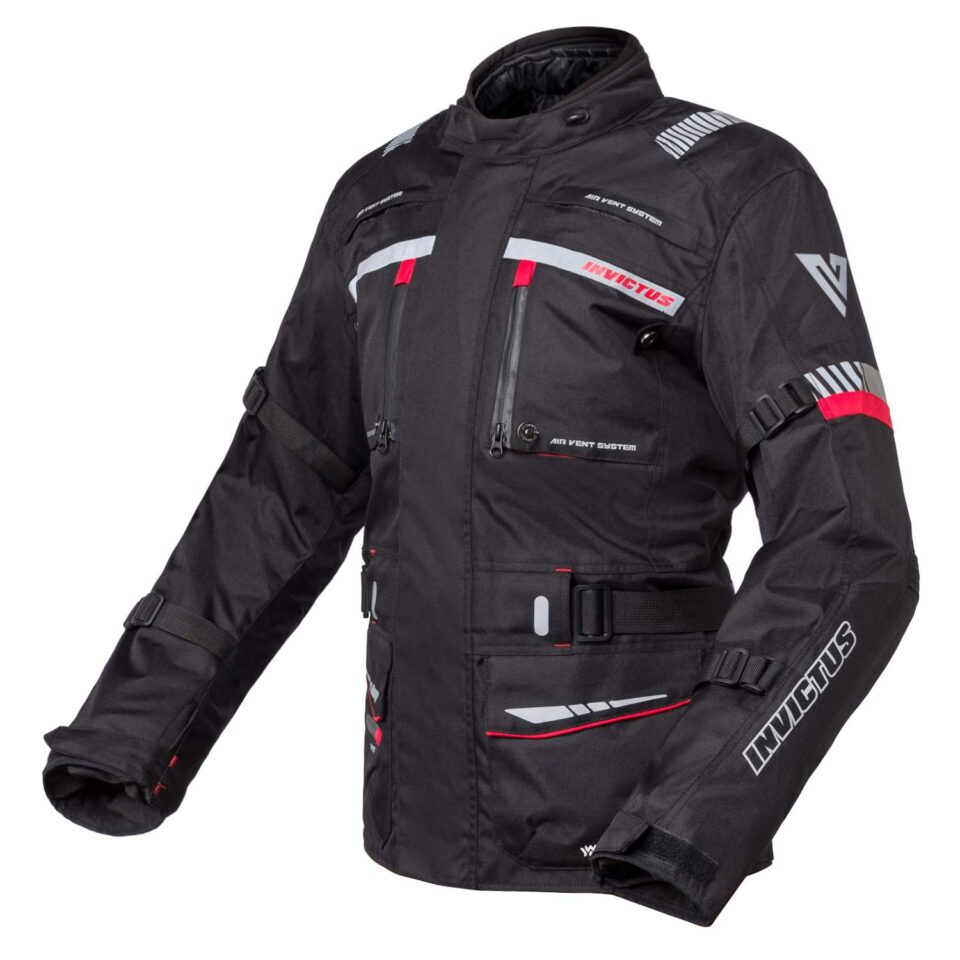 Chaqueta de moto de cordura hombre Invictus Heracles Chaqueta de moto de cordura tricapa roja